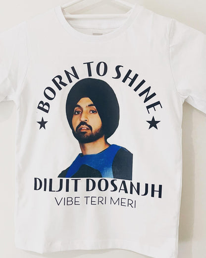 Diljit Dosanjh | Born To Shine | Unisex T-shirt | Vibe Teri Meri | 100% cotton