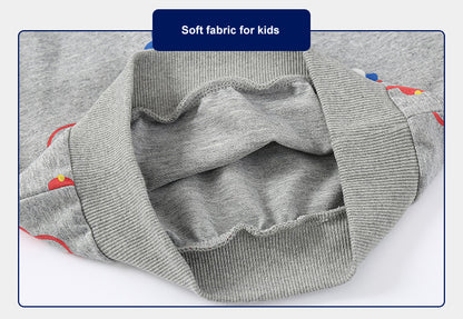 Car Print Gray Sweatshirts For Toddlers And Kids