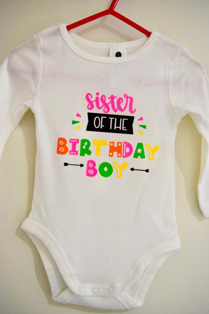 SISTER OF THE BIRTHDAY BOY | Baby Bodysuit