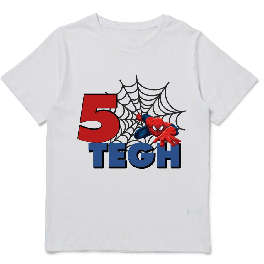 Personalised Spiderman Birthday T-Shirts | 100% Cotton